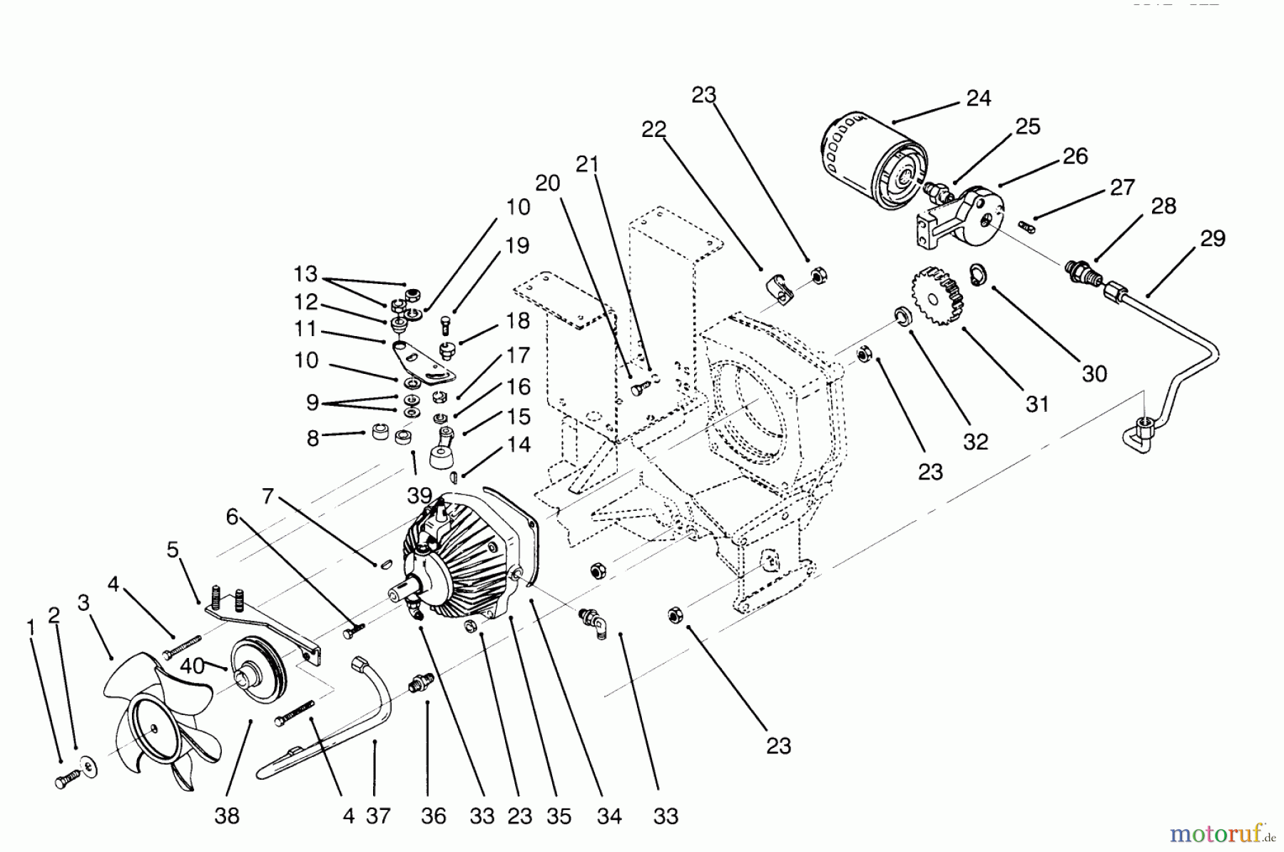  Toro Neu Mowers, Lawn & Garden Tractor Seite 1 73501 (520-H) - Toro 520-H Garden Tractor, 1995 (59000412-59002868) HYDROSTATIC TRANSMISSION