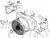 Toro 73501 (520-H) - 520-H Garden Tractor, 1995 (59002869-59002946) Ersatzteile BLOWER HOUSING