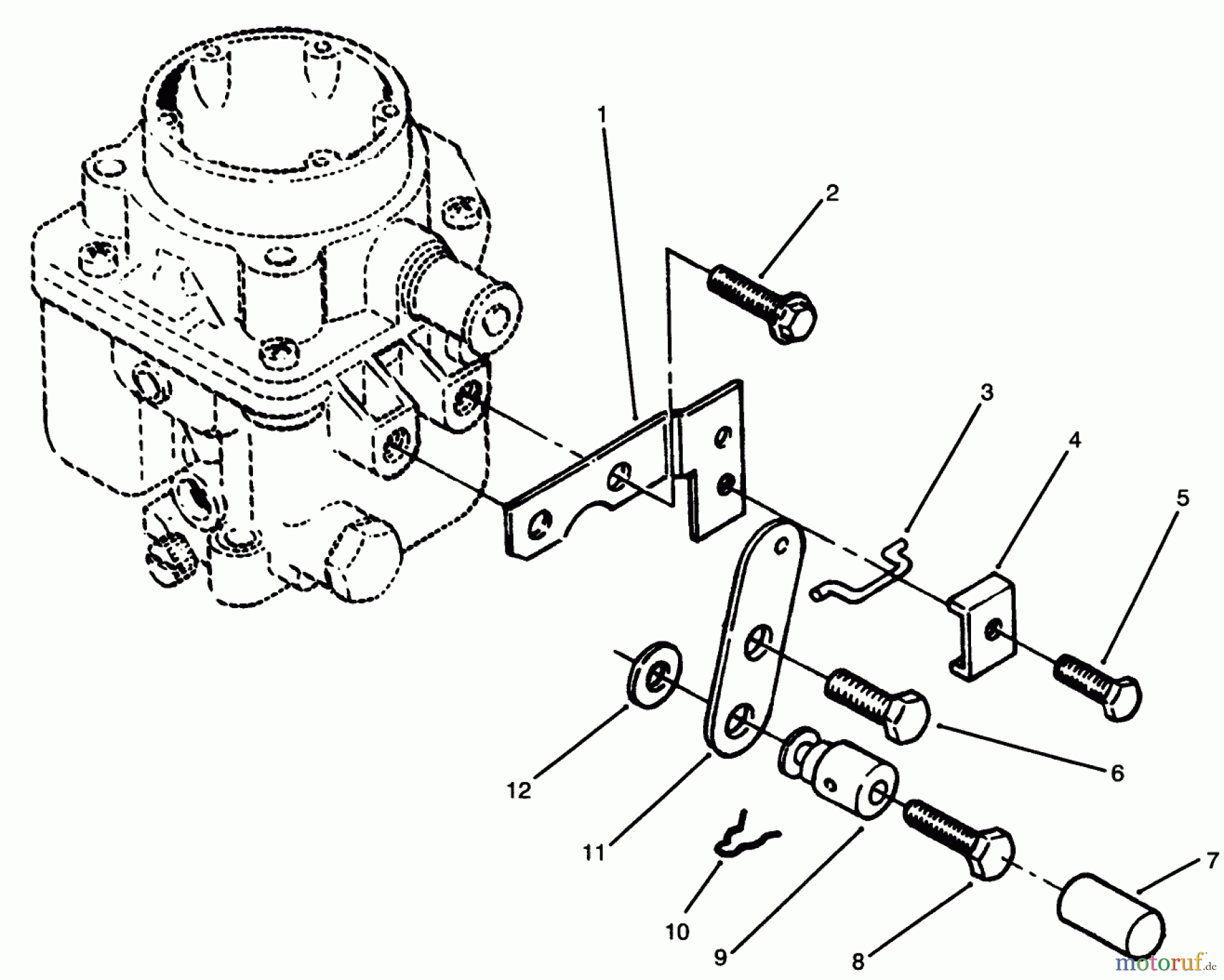 Toro Neu Mowers, Lawn & Garden Tractor Seite 1 73501 (520-H) - Toro 520-H Garden Tractor, 1995 (59002869-59002946) CHOKE CONTROL (FRONT PULL)