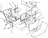 Toro 73501 (520-H) - 520-H Garden Tractor, 1995 (59002869-59002946) Ersatzteile HOODSTAND ASSEMBLY