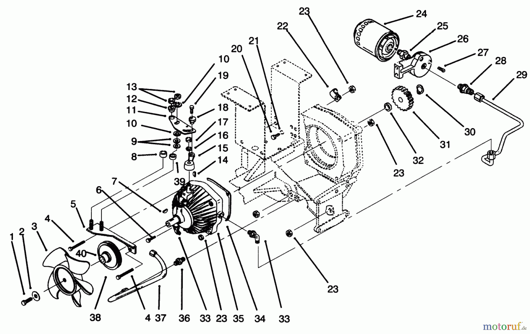 Toro Neu Mowers, Lawn & Garden Tractor Seite 1 73501 (520-H) - Toro 520-H Garden Tractor, 1995 (59002869-59002946) HYDROSTATIC TRANSMISSION