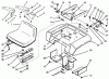 Toro 73501 (520-H) - 520-H Garden Tractor, 1995 (59002869-59002946) Ersatzteile SEAT, FENDER AND FENDER SUPPORTS