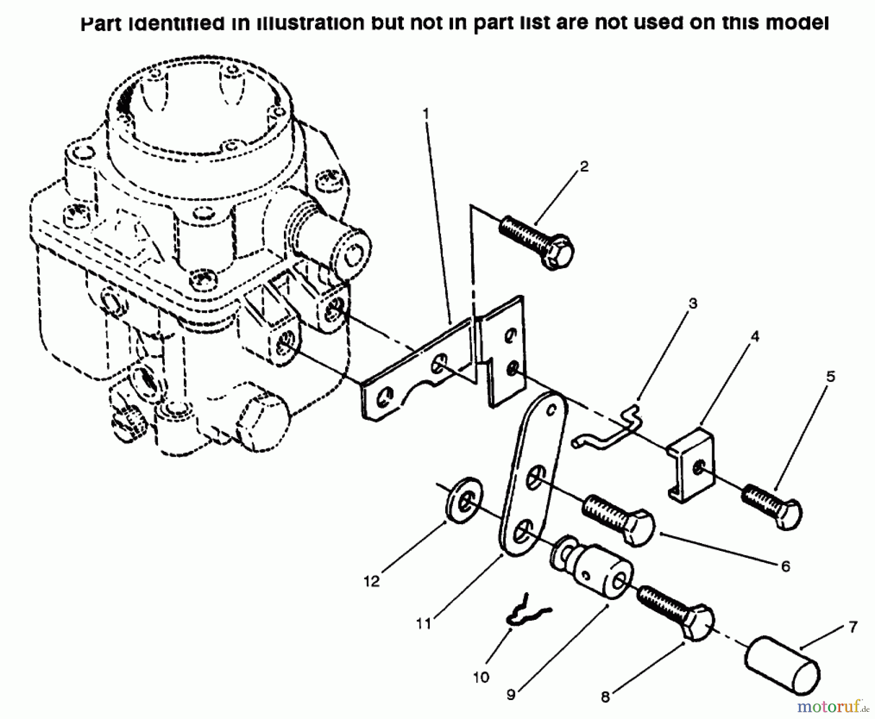  Toro Neu Mowers, Lawn & Garden Tractor Seite 1 73502 (520-H) - Toro 520-H Garden Tractor, 1996 (6900001-6999999) CHOKE CONTROL