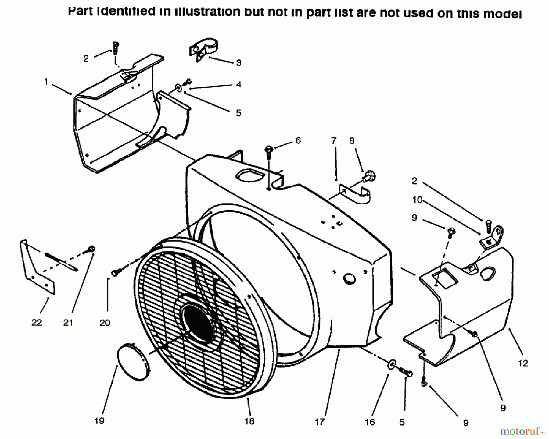 Toro Neu Mowers, Lawn & Garden Tractor Seite 1 73502 (520-H) - Toro 520-H Garden Tractor, 1996 (6900001-6999999) ENGINE HOUSING
