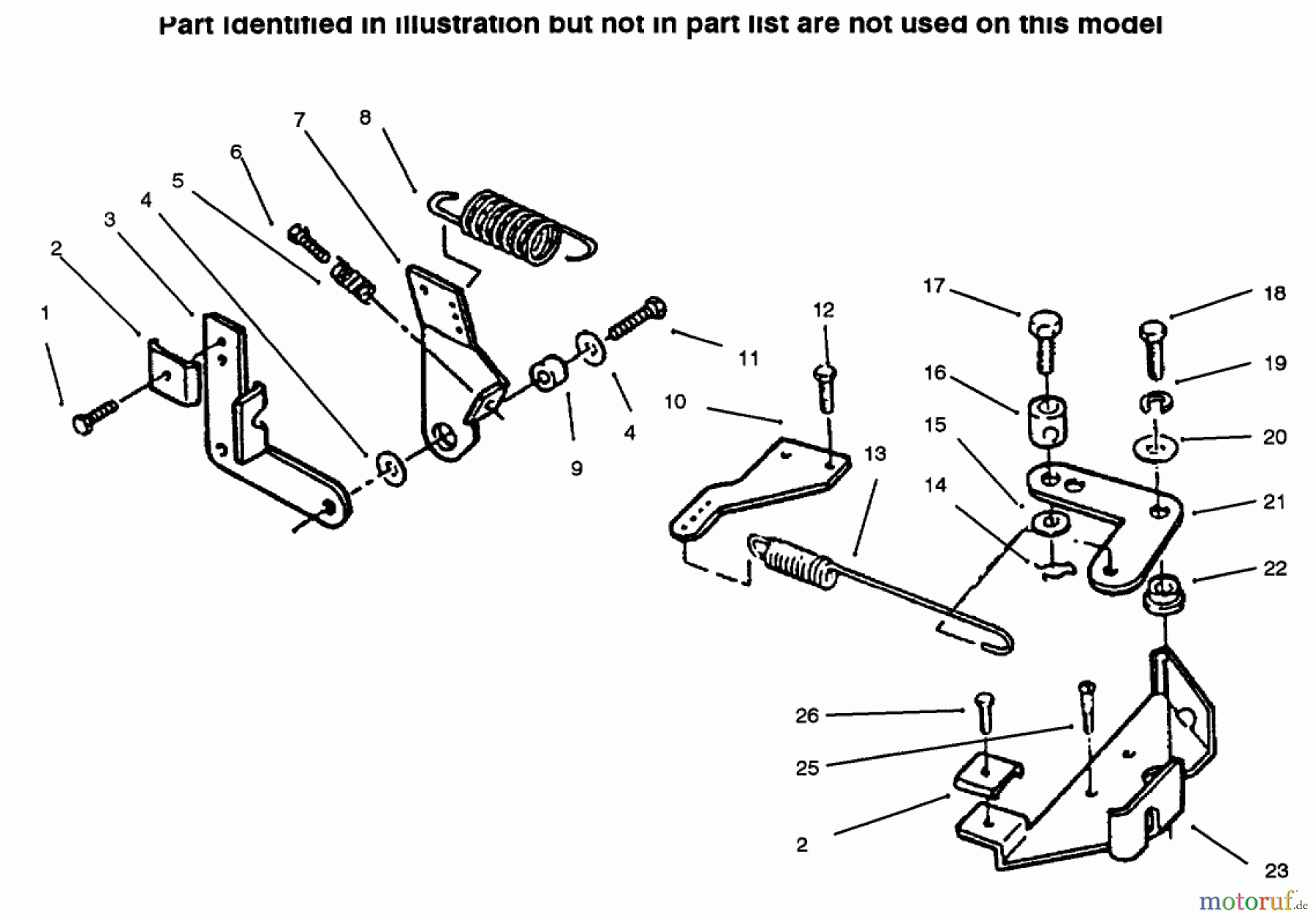  Toro Neu Mowers, Lawn & Garden Tractor Seite 1 73502 (520-H) - Toro 520-H Garden Tractor, 1996 (6900001-6999999) GOVERNOR