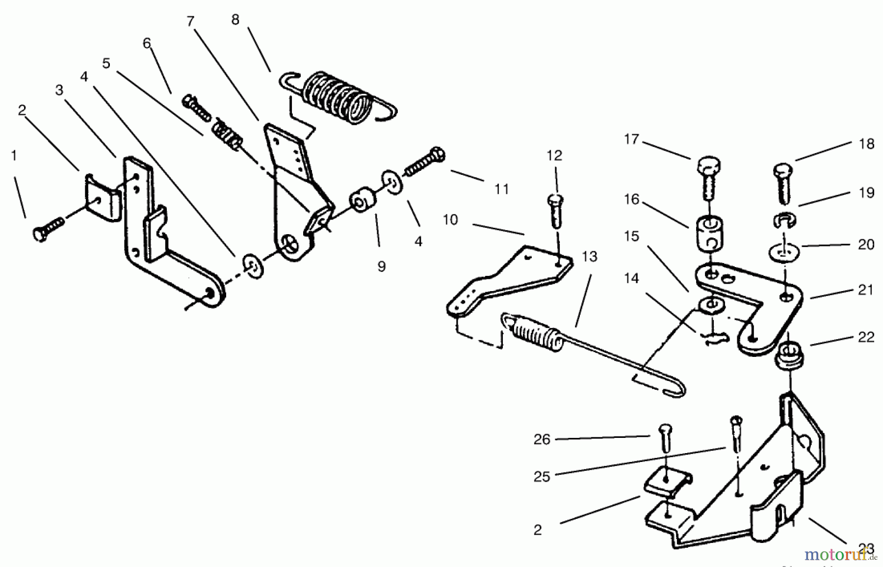 Toro Neu Mowers, Lawn & Garden Tractor Seite 1 73502 (520-H) - Toro 520-H Garden Tractor, 1997 (7900001-7999999) GOVERNOR