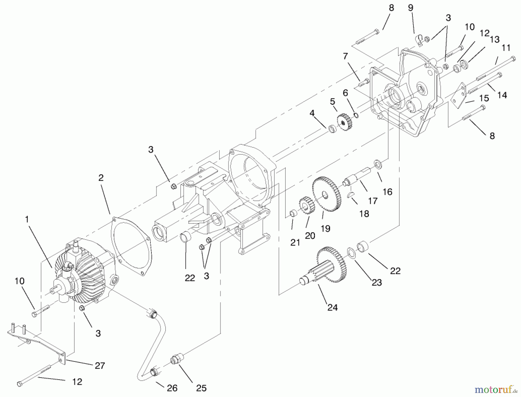 Toro Neu Mowers, Lawn & Garden Tractor Seite 1 73502 (520-H) - Toro 520-H Garden Tractor, 1997 (7900001-7999999) HYDROSTATIC TRANSMISSION #2
