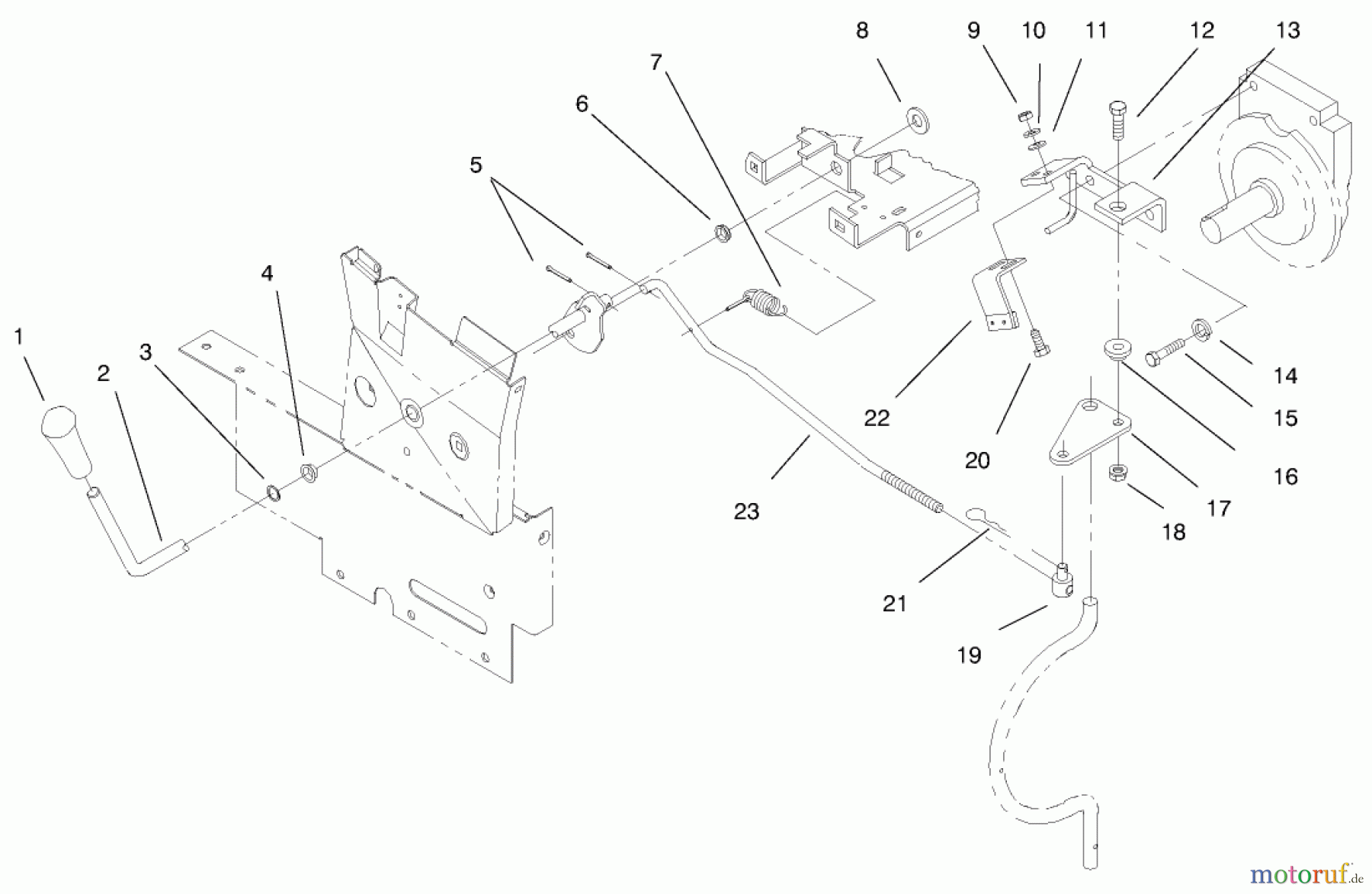 Toro Neu Mowers, Lawn & Garden Tractor Seite 1 73502 (520-H) - Toro 520-H Garden Tractor, 1997 (7900001-7999999) PTO CLUTCH SYSTEM
