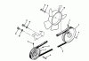 Toro 73520 (520-H) - 520-H Garden Tractor, 1993 (39000001-39999999) Ersatzteile DRIVE BELT AND PULLEYS