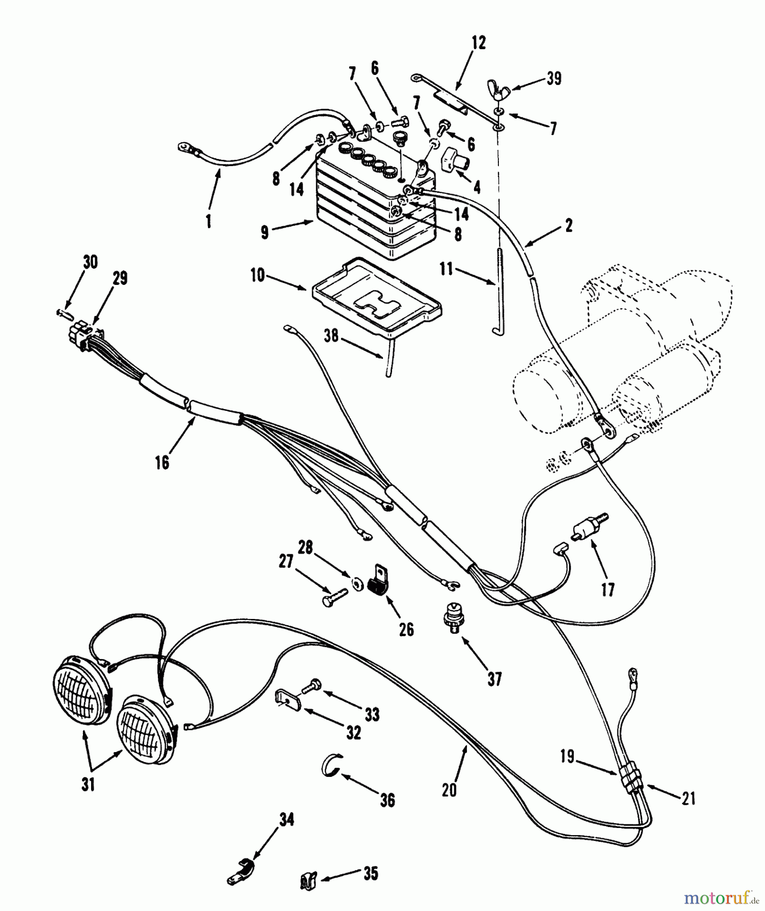 Toro Neu Mowers, Lawn & Garden Tractor Seite 1 73520 (520-H) - Toro 520-H Garden Tractor, 1993 (39000001-39999999) ELECTRICAL SYSTEM #2