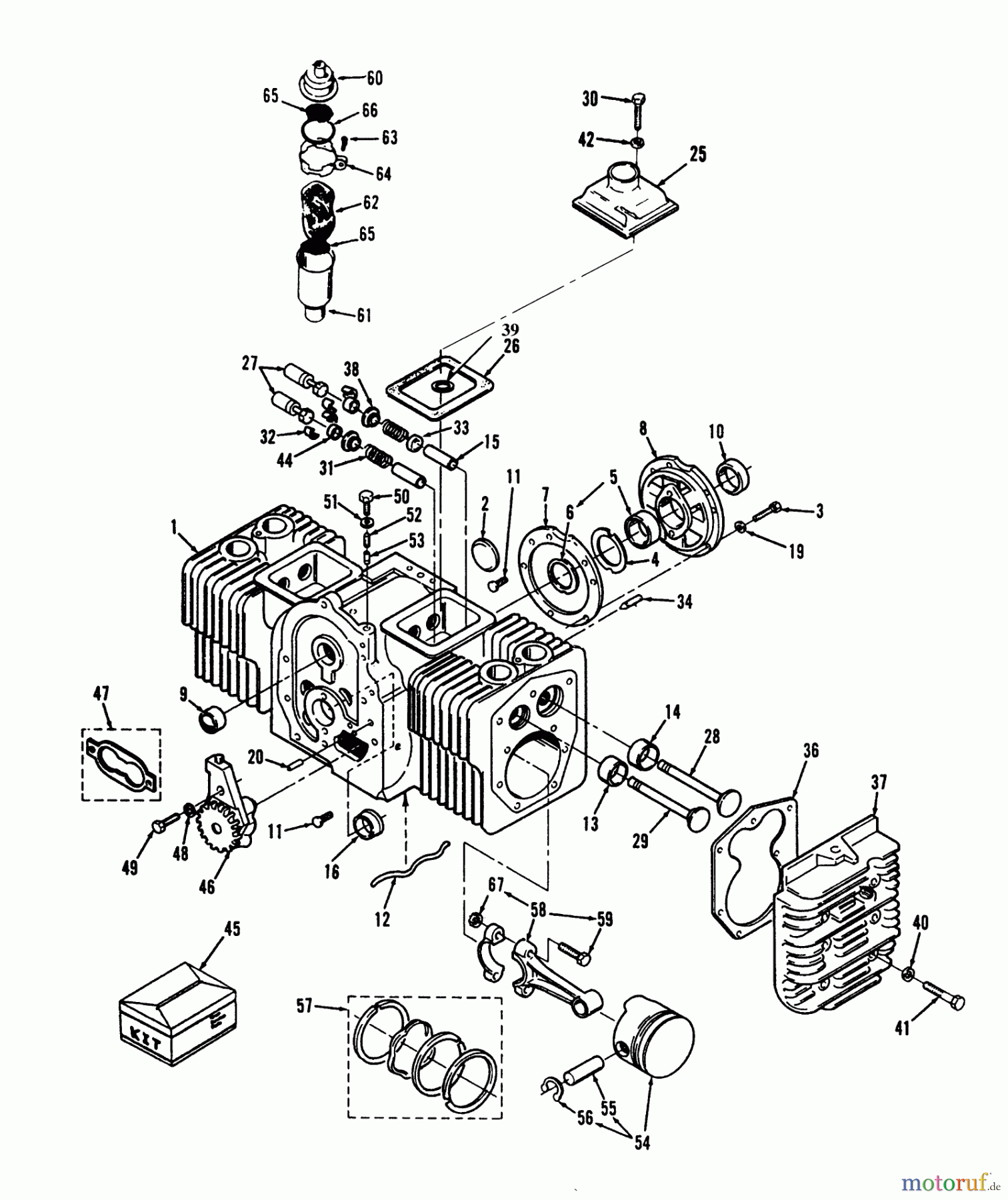 Toro Neu Mowers, Lawn & Garden Tractor Seite 1 73520 (520-H) - Toro 520-H Garden Tractor, 1993 (39000001-39999999) ENGINE CYLINDER BLOCK