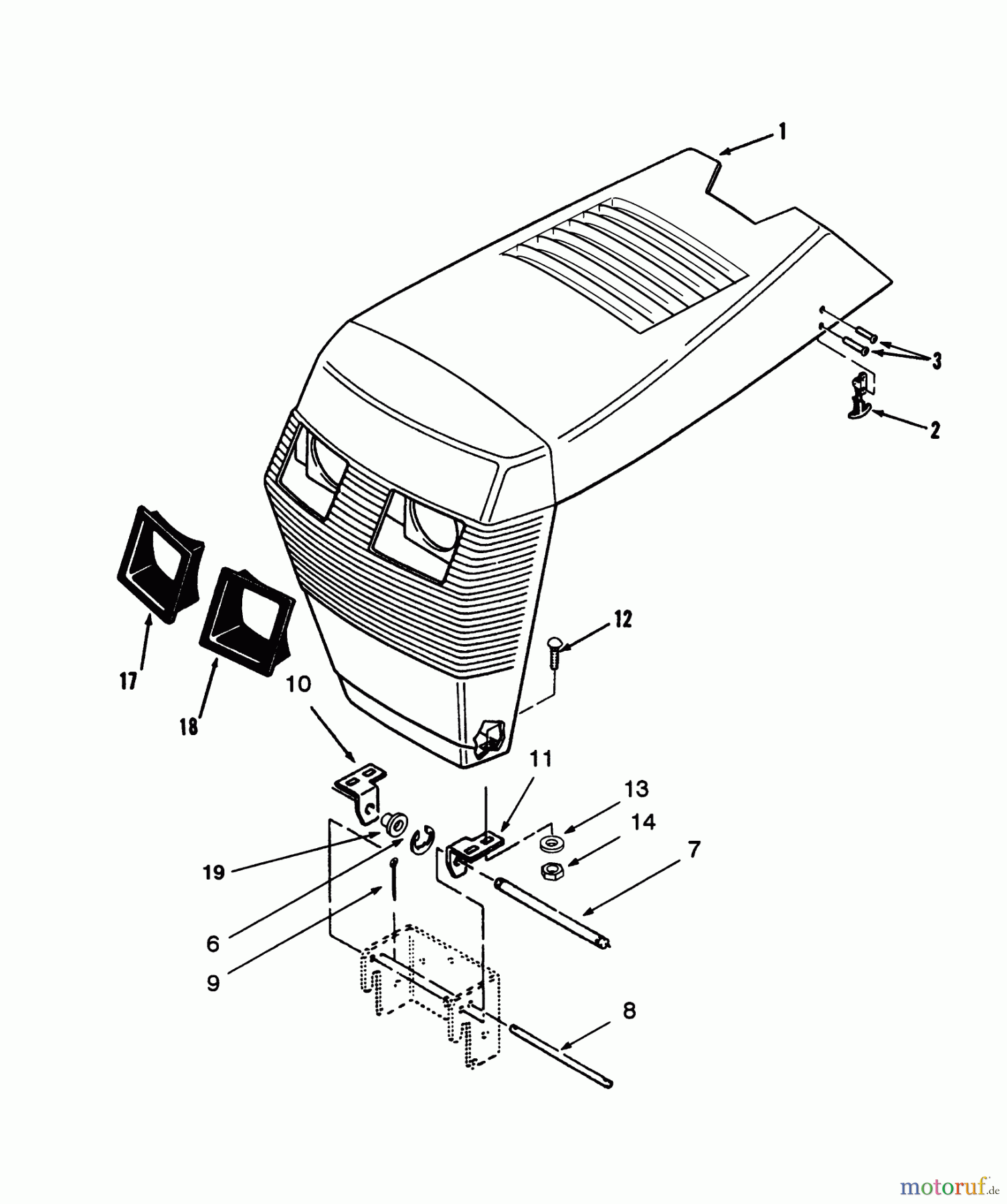Toro Neu Mowers, Lawn & Garden Tractor Seite 1 73520 (520-H) - Toro 520-H Garden Tractor, 1993 (39000001-39999999) SHEET METAL AND COVERS #1