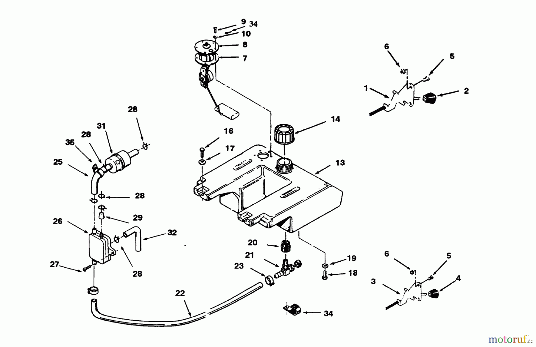 Toro Neu Mowers, Lawn & Garden Tractor Seite 1 73520 (520-H) - Toro 520-H Garden Tractor, 1993 (39000001-39999999) THROTTLE CHOKE AND FUEL CONTROLS