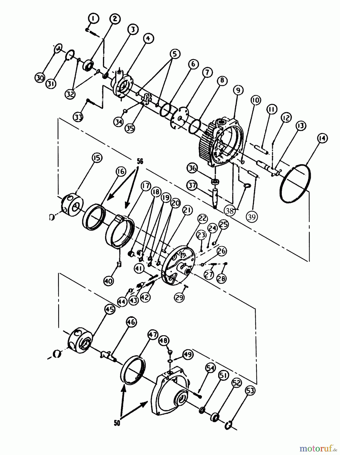 Toro Neu Mowers, Lawn & Garden Tractor Seite 1 73520 (520-H) - Toro 520-H Garden Tractor, 1993 (39000001-39999999) TRANSMISSION EATON 1100-032