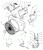 Toro 73520 (520-H) - 520-H Garden Tractor, 1995 (5900001-5900177) Ersatzteile BLOWER HOUSING AND GOVERNOR