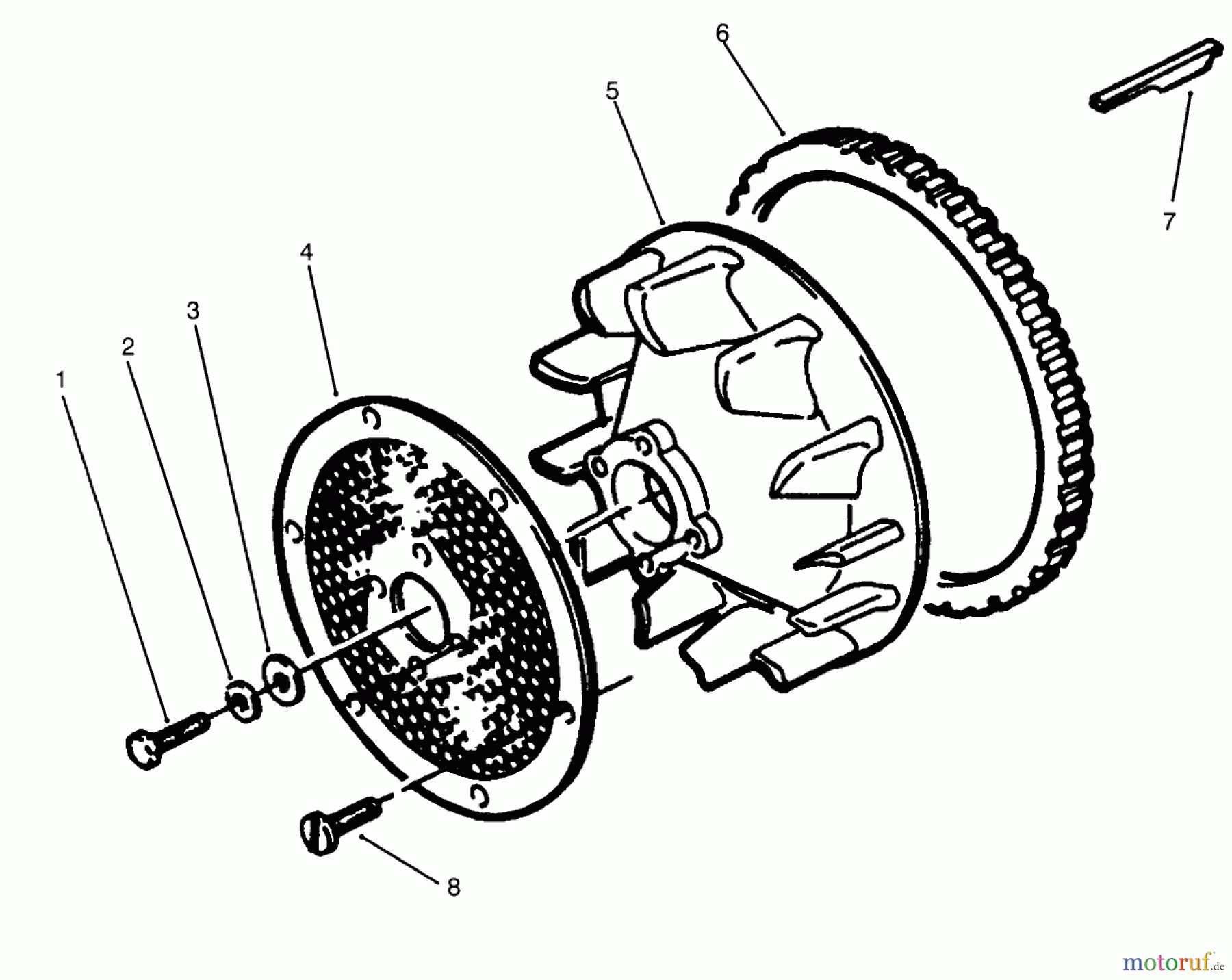 Toro Neu Mowers, Lawn & Garden Tractor Seite 1 73520 (520-H) - Toro 520-H Garden Tractor, 1995 (5900001-5900177) BLOWER SCREEN & RING