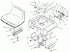 Toro 73520 (520-H) - 520-H Garden Tractor, 1995 (5900001-5900177) Ersatzteile FENDER AND SEAT ASSEMBLY