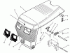 Toro 73520 (520-H) - 520-H Garden Tractor, 1995 (5900001-5900177) Ersatzteile HOOD ASSEMBLY