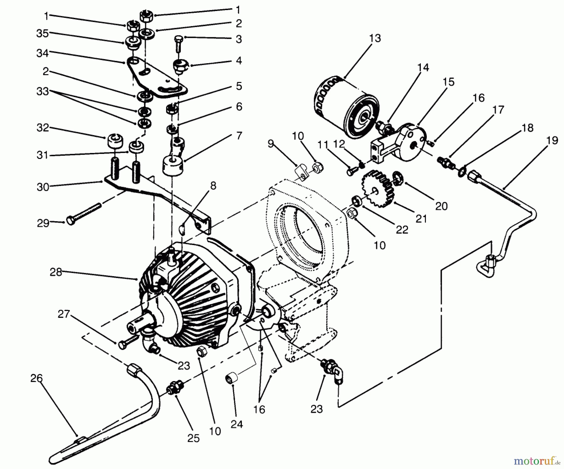 Toro Neu Mowers, Lawn & Garden Tractor Seite 1 73520 (520-H) - Toro 520-H Garden Tractor, 1995 (5900001-5900177) HYDROSTATIC TRANSMISSION