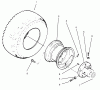 Toro 73520 (520-H) - 520-H Garden Tractor, 1995 (5900001-5900177) Ersatzteile REAR WHEELS AND TIRES