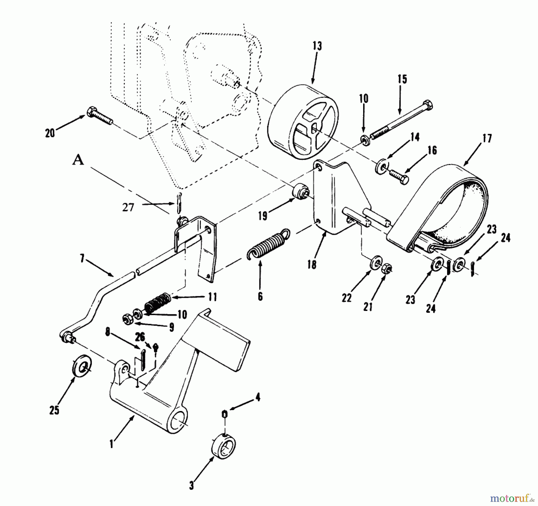Toro Neu Mowers, Lawn & Garden Tractor Seite 1 73520 (520-H) - Toro 520-H Garden Tractor, 1995 (5900178-5999999) CLUTCH, BRAKE AND SPEED CONTROL LINKAGE