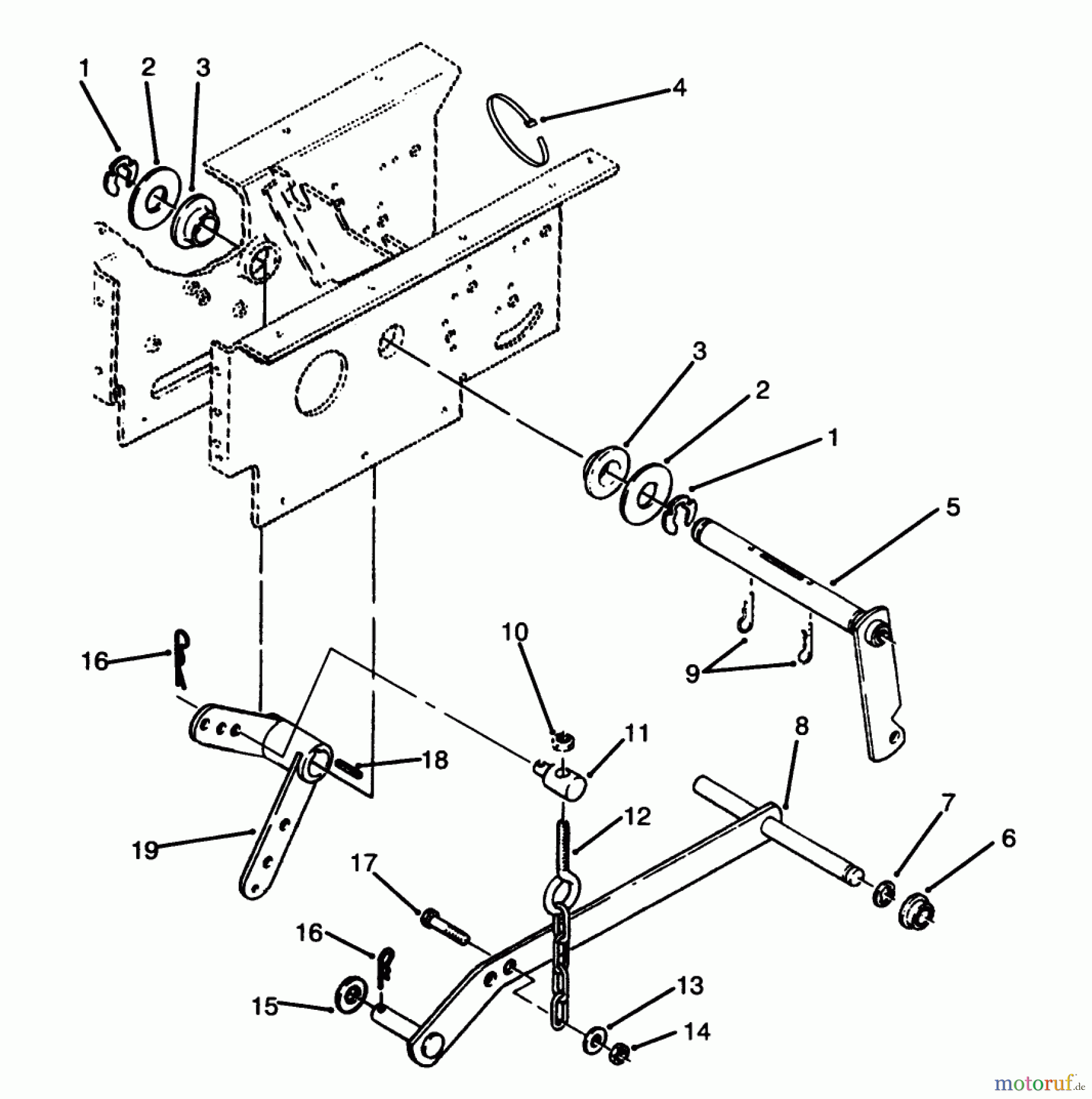 Toro Neu Mowers, Lawn & Garden Tractor Seite 1 73520 (520-H) - Toro 520-H Garden Tractor, 1995 (5900178-5999999) HYDROSTATIC LIFT LINKAGE