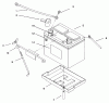 Toro 73521 (520-H) - 520-H Garden Tractor, 1997 (7900001-7999999) Ersatzteile BATTERY ASSEMBLY