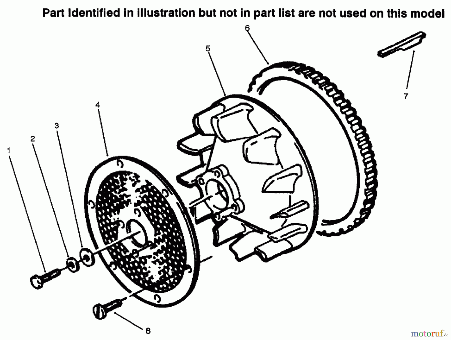 Toro Neu Mowers, Lawn & Garden Tractor Seite 1 73521 (520-H) - Toro 520-H Garden Tractor, 1997 (7900001-7999999) FLYWHEEL