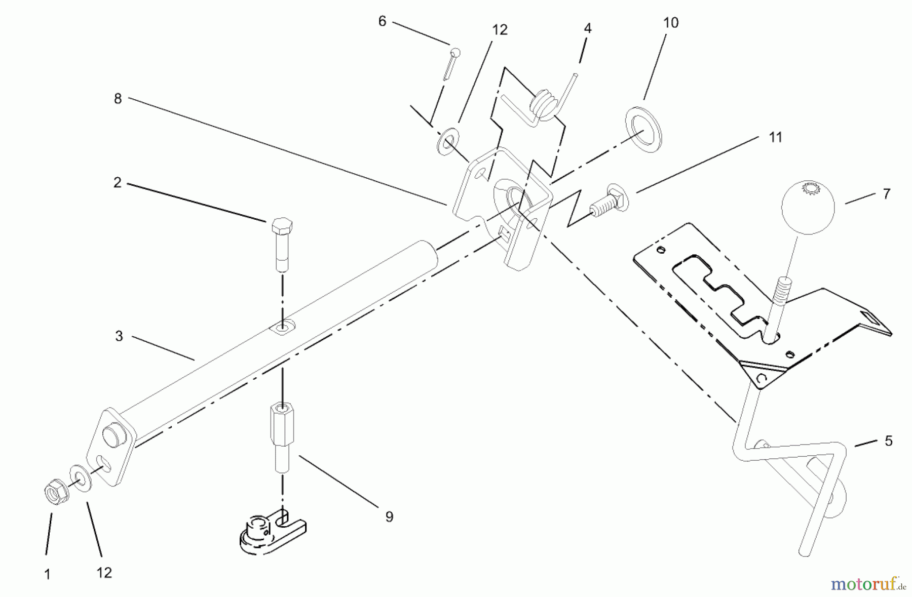 Toro Neu Mowers, Lawn & Garden Tractor Seite 1 73542 (520xi) - Toro 520xi Garden Tractor, 2004 (240000001-240999999) HI-LO SHIFT ASSEMBLY