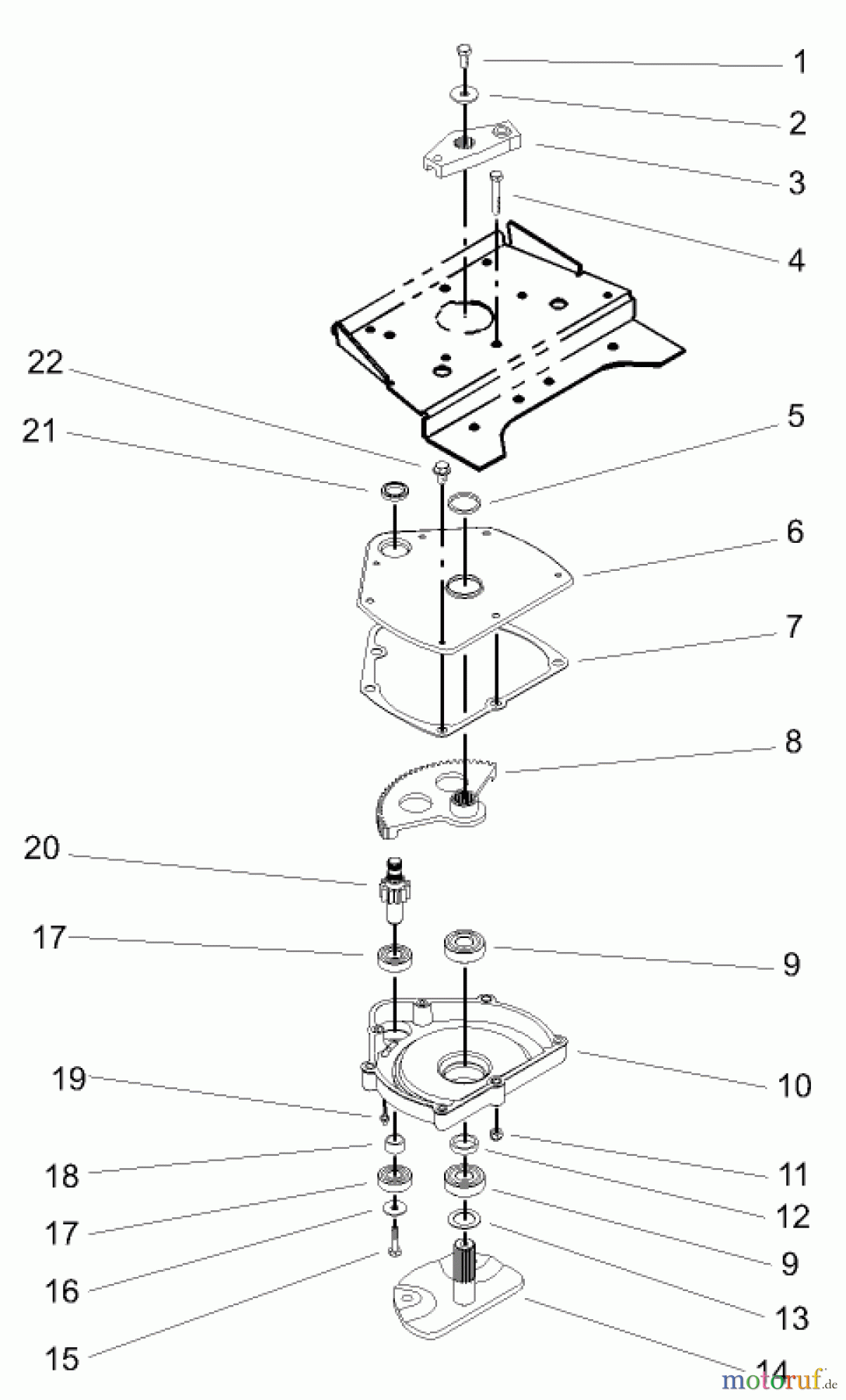 Toro Neu Mowers, Lawn & Garden Tractor Seite 1 73542 (520xi) - Toro 520xi Garden Tractor, 2004 (240000001-240999999) MANUAL STEERING LOWER ASSEMBLY