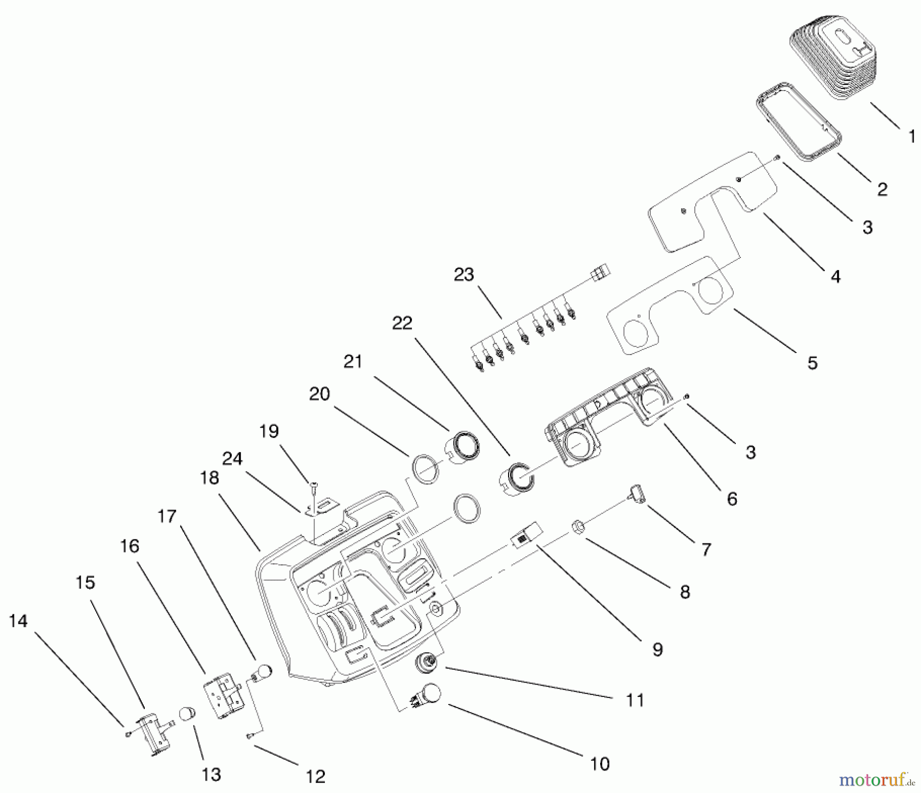 Toro Neu Mowers, Lawn & Garden Tractor Seite 1 73545 (520Lxi) - Toro 520Lxi Garden Tractor, 1998 (8900001-8999999) DASH ASSEMBLY