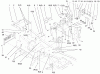 Toro 73546 (520Lxi) - 520Lxi Garden Tractor, 1998 (8900001-8999999) Ersatzteile STEERING TOWER AND FUEL TANK ASSEMBLY