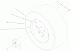 Toro 73546 (520Lxi) - 520Lxi Garden Tractor, 1998 (8900001-8999999) Ersatzteile WHEEL ASSEMBLY