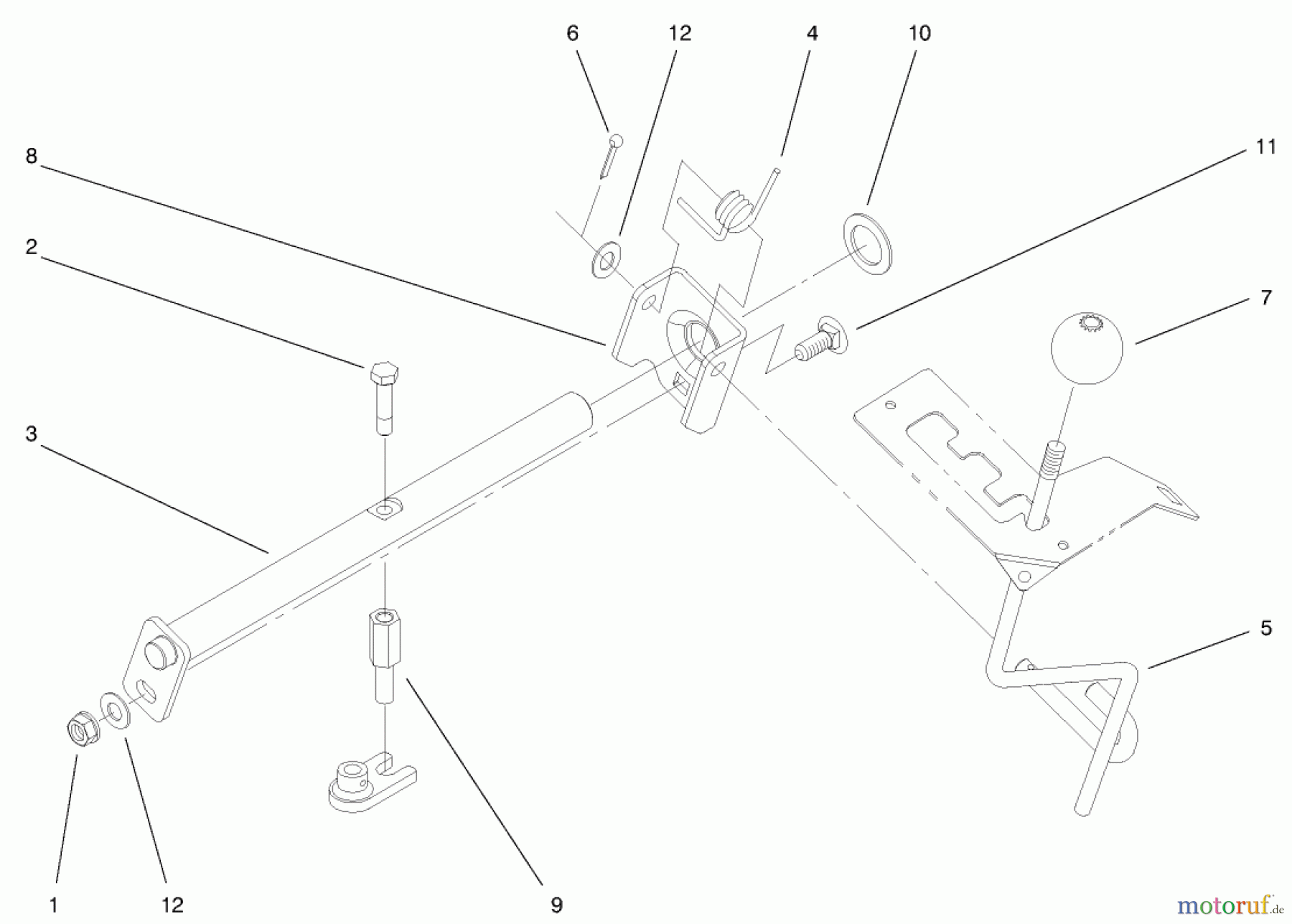 Toro Neu Mowers, Lawn & Garden Tractor Seite 1 73580 (520Lxi) - Toro 520Lxi Garden Tractor, 1999 (9900001-9999999) HI-LO SHIFT ASSEMBLY