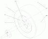 Toro 73580 (520Lxi) - 520Lxi Garden Tractor, 1999 (9900001-9999999) Ersatzteile WHEEL ASSEMBLY
