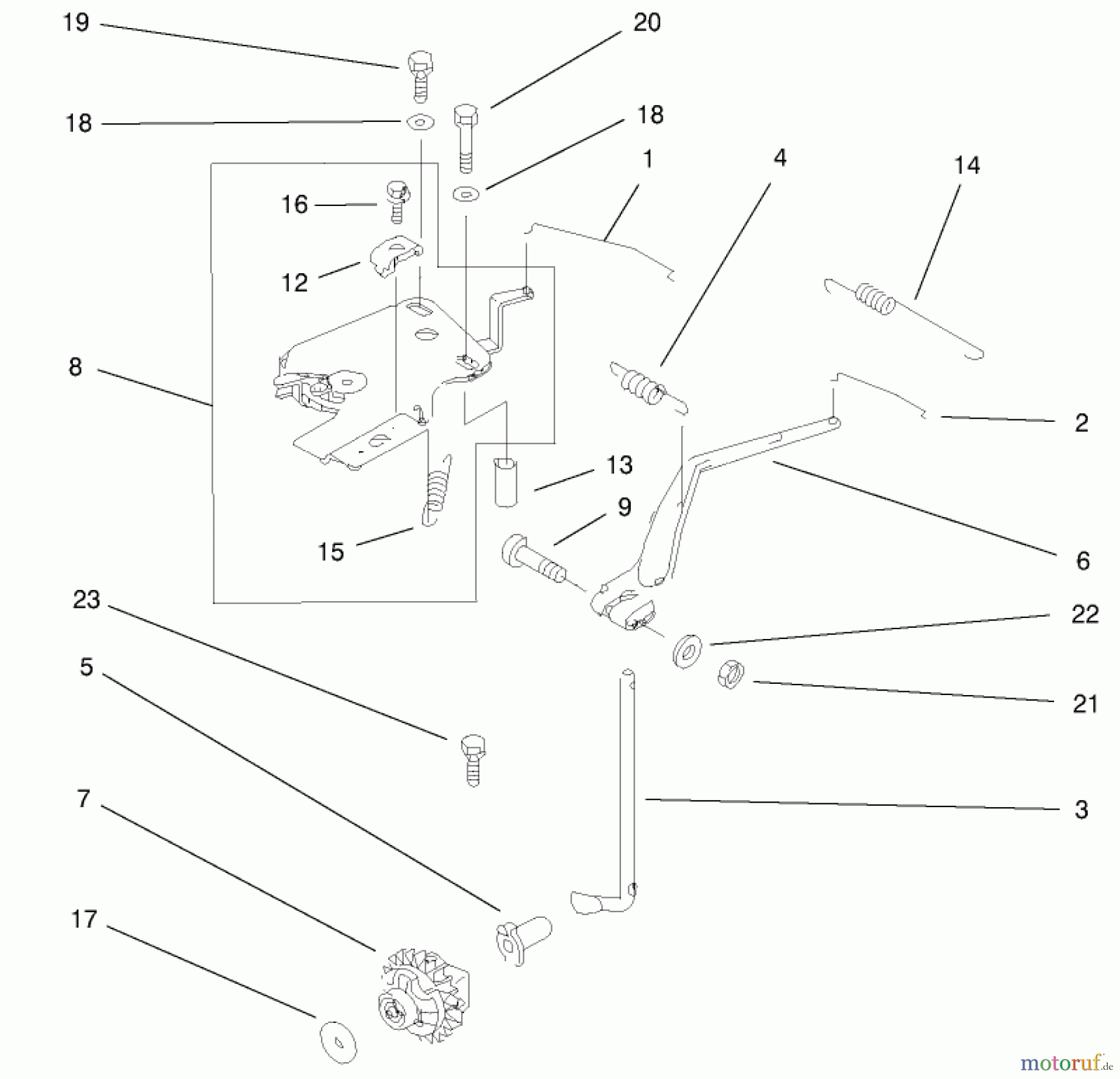 Toro Neu Mowers, Lawn & Garden Tractor Seite 1 73580 (520Lxi) - Toro 520Lxi Garden Tractor, 2000 (200000001-200999999) CONTROL ASSEMBLY