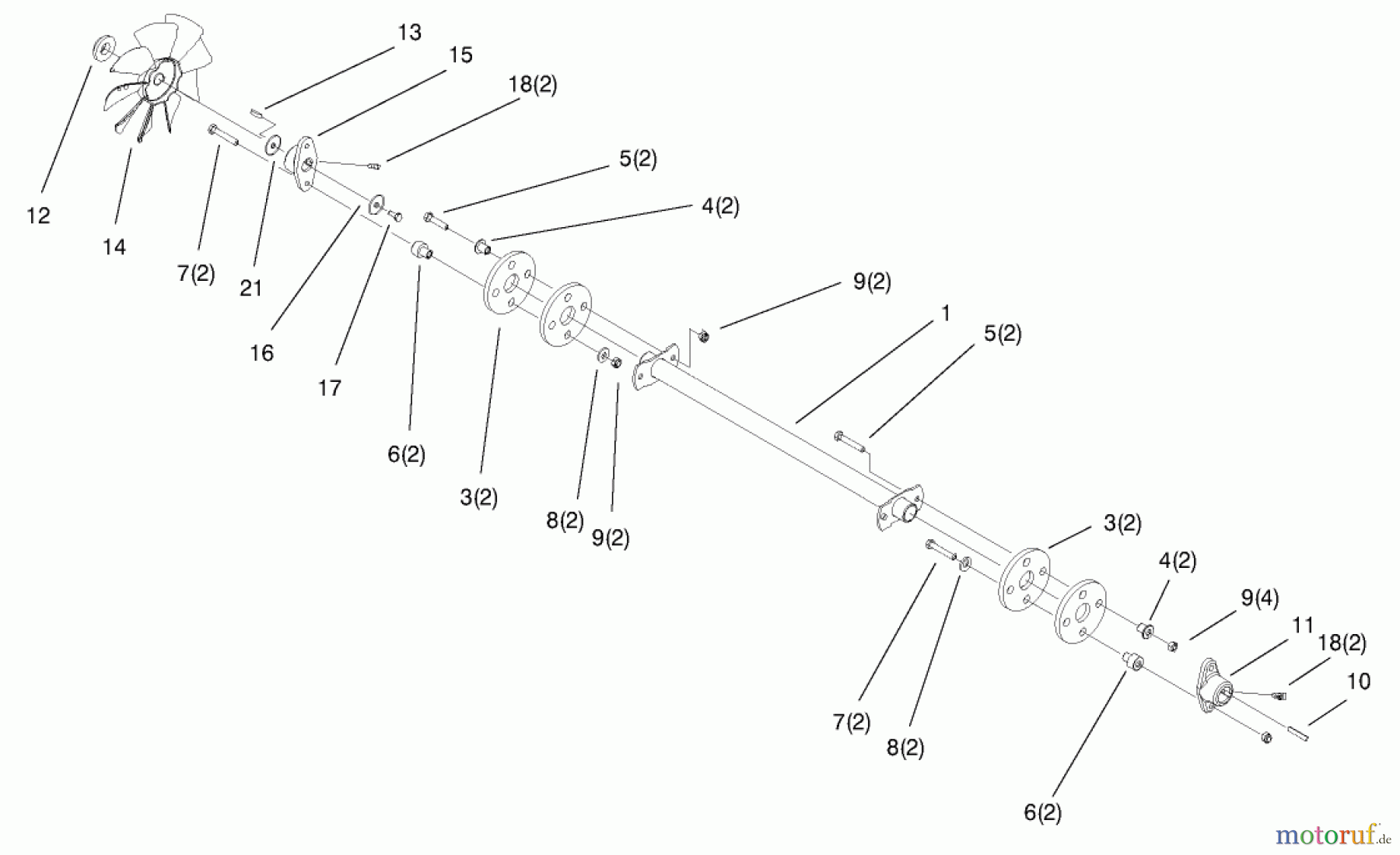 Toro Neu Mowers, Lawn & Garden Tractor Seite 1 73580 (520Lxi) - Toro 520Lxi Garden Tractor, 2000 (200000001-200999999) DRIVE SHAFT ASSEMBLY