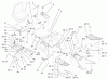 Toro 73547 (520Lxi) - 520Lxi Garden Tractor, 2001 (210000001-210999999) Ersatzteile FENDER, FOOTREST, & SEAT ASSEMBLY