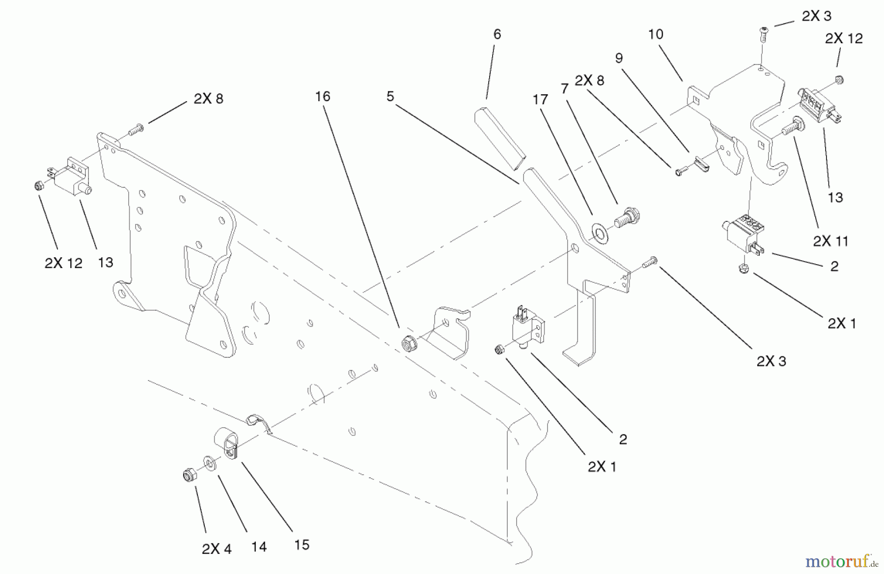 Toro Neu Mowers, Lawn & Garden Tractor Seite 1 73547 (520Lxi) - Toro 520Lxi Garden Tractor, 2001 (210000001-210999999) PARKING BRAKE UPPER ASSEMBLY