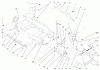 Toro 73550 (523Dxi) - 523Dxi Garden Tractor, 1998 (8900001-8999999) Ersatzteile BUMPER & HOOD SUPPORT ASSEMBLY