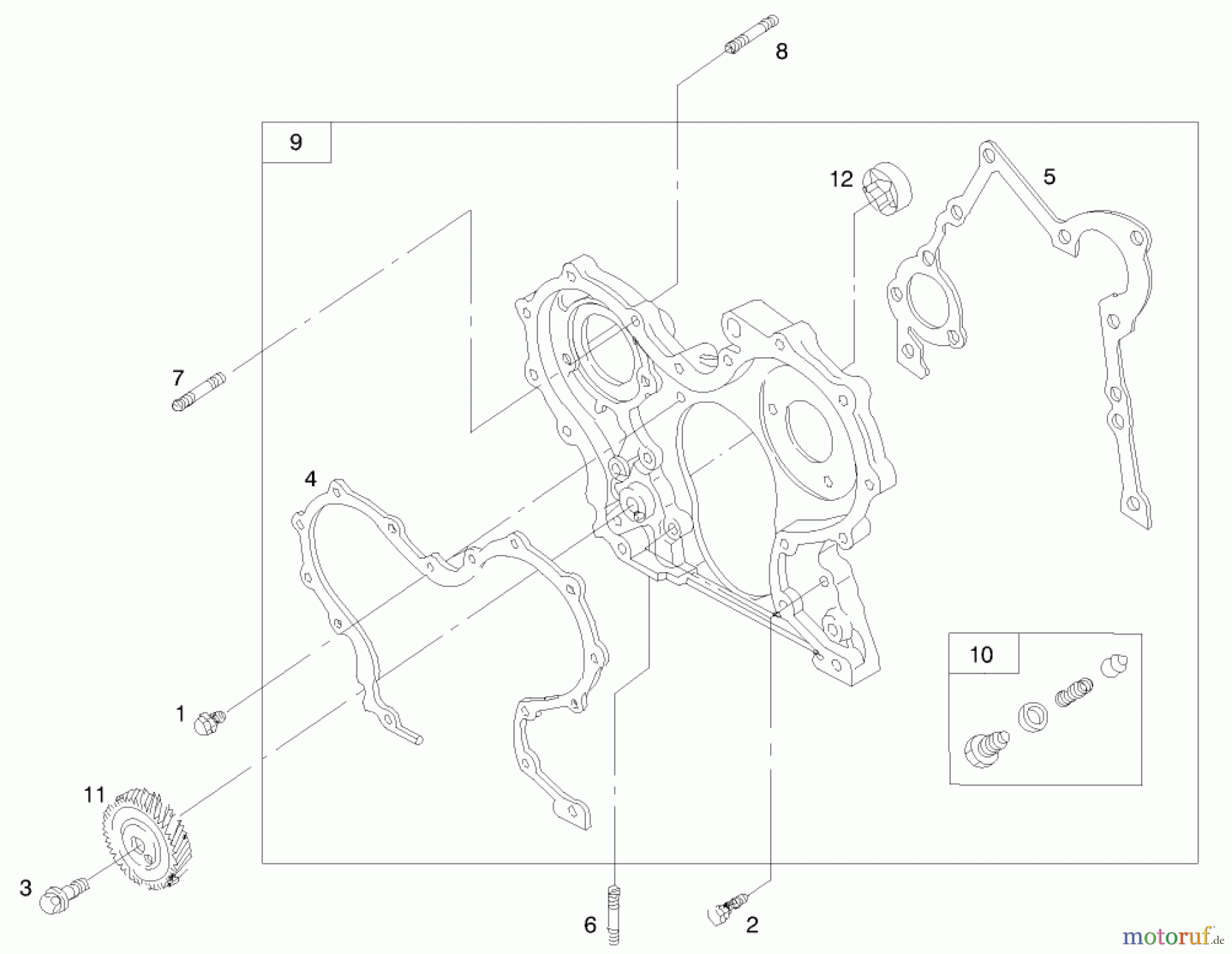 Toro Neu Mowers, Lawn & Garden Tractor Seite 1 73550 (523Dxi) - Toro 523Dxi Garden Tractor, 1998 (8900001-8999999) ENGINE ASSEMBLY #8