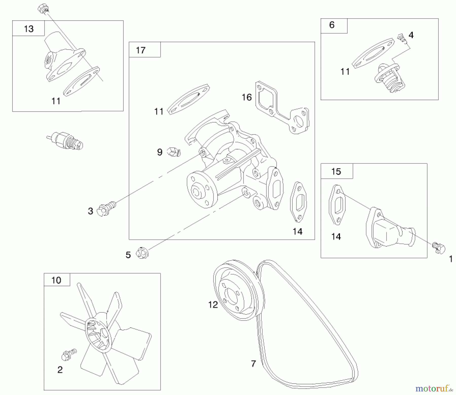 Toro Neu Mowers, Lawn & Garden Tractor Seite 1 73551 (523Dxi) - Toro 523Dxi Garden Tractor, 1998 (8900001-8999999) ENGINE ASSEMBLY #9