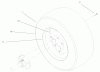 Toro 73550 (523Dxi) - 523Dxi Garden Tractor, 1998 (8900001-8999999) Ersatzteile WHEEL ASSEMBLY