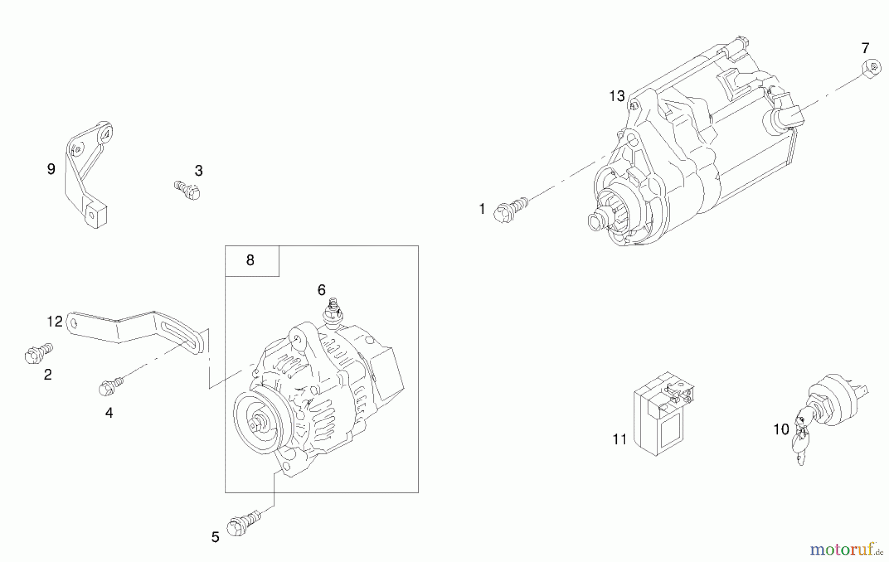 Toro Neu Mowers, Lawn & Garden Tractor Seite 1 73552 (523Dxi) - Toro 523Dxi Garden Tractor, 2000 (200000001-200999999) ENGINE ASSEMBLY #11