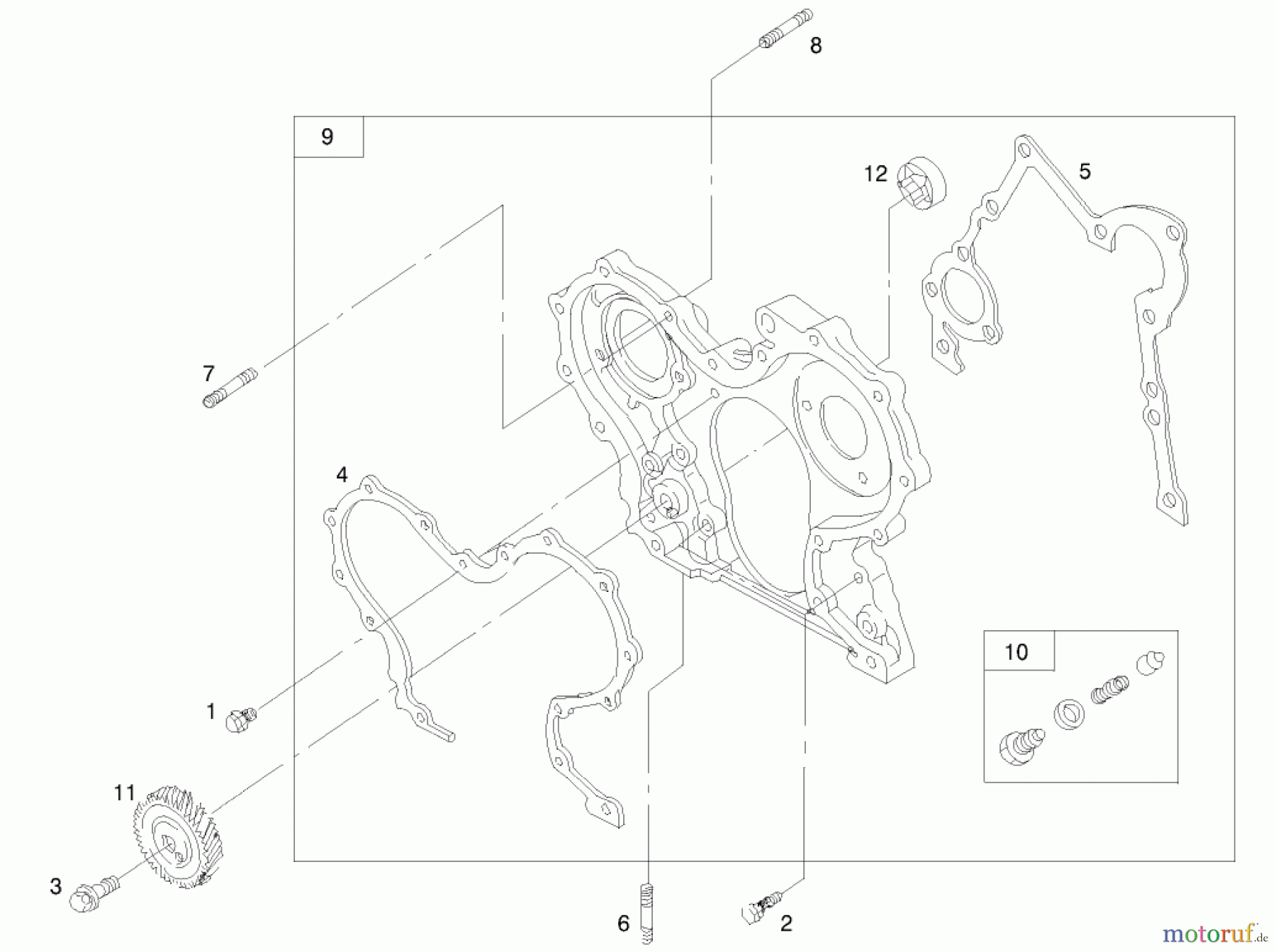 Toro Neu Mowers, Lawn & Garden Tractor Seite 1 73552 (523Dxi) - Toro 523Dxi Garden Tractor, 2000 (200000001-200999999) ENGINE ASSEMBLY #8