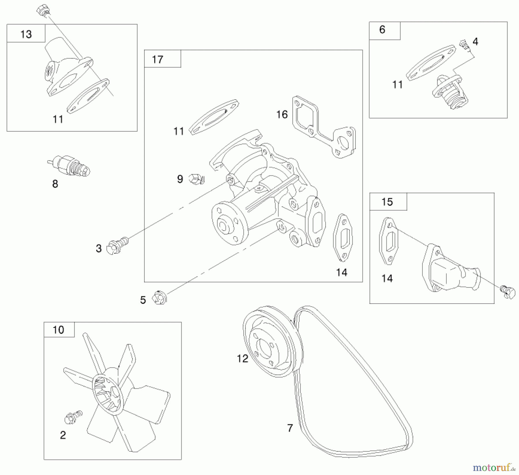 Toro Neu Mowers, Lawn & Garden Tractor Seite 1 73552 (523Dxi) - Toro 523Dxi Garden Tractor, 2000 (200000001-200999999) ENGINE ASSEMBLY #9