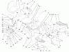 Toro 73552 (523Dxi) - 523Dxi Garden Tractor, 2000 (200000001-200999999) Ersatzteile FENDER, FOOTREST, & SEAT ASSEMBLY