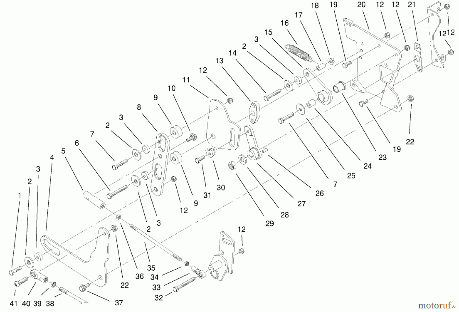 Toro Neu Mowers, Lawn & Garden Tractor Seite 1 73552 (523Dxi) - Toro 523Dxi Garden Tractor, 2000 (200000001-200999999) SMART TURN REAR ASSEMBLY