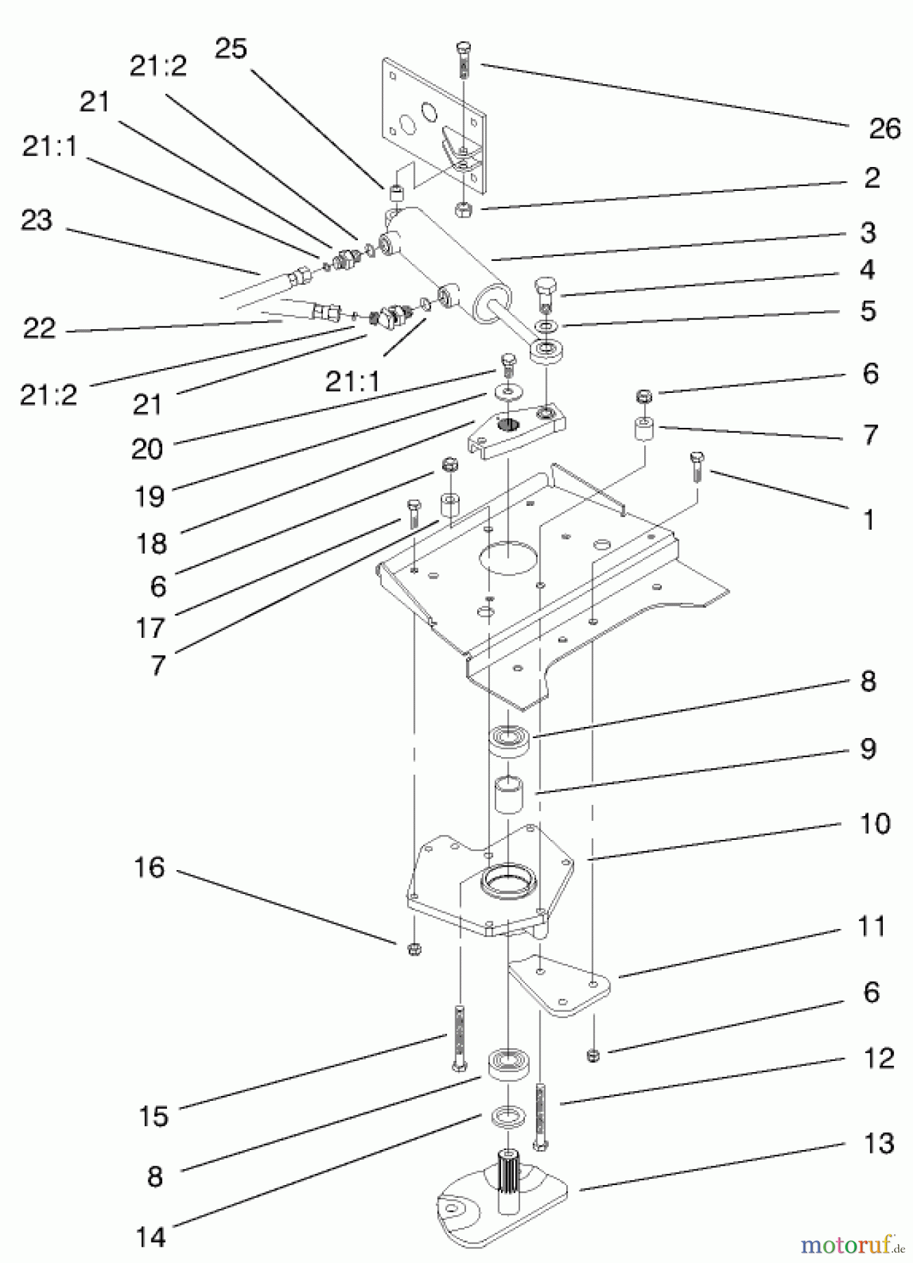 Toro Neu Mowers, Lawn & Garden Tractor Seite 1 73560 (522xi) - Toro 522xi Garden Tractor, 1998 (8900001-8999999) LOWER POWER STEERING ASSEMBLY