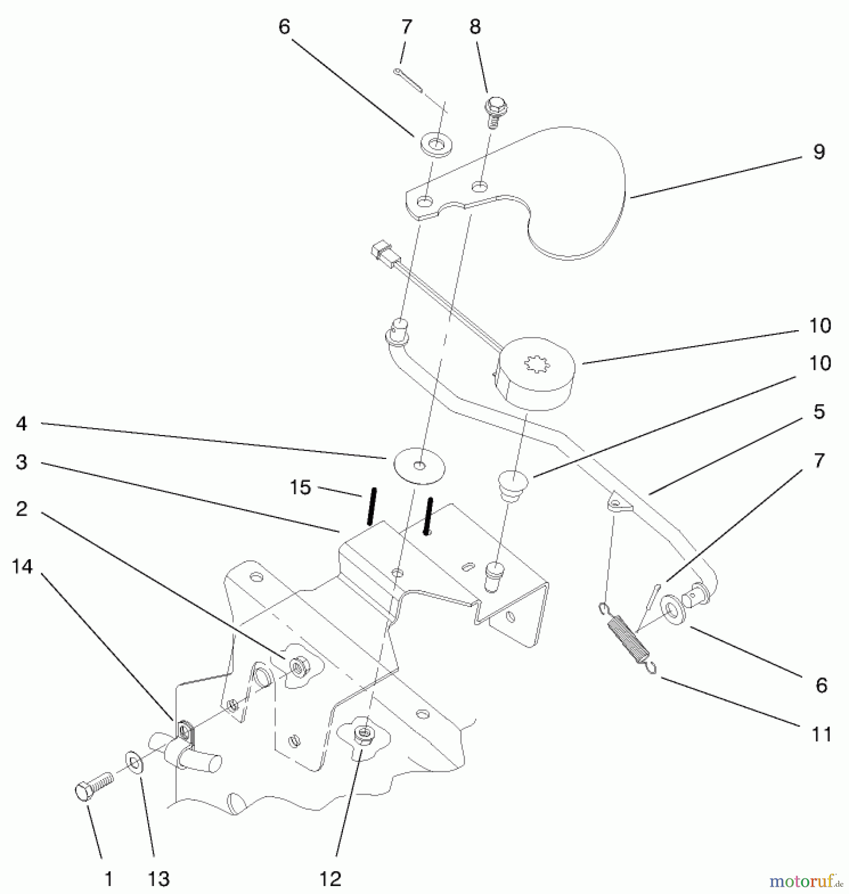 Toro Neu Mowers, Lawn & Garden Tractor Seite 1 73561 (522xi) - Toro 522xi Garden Tractor, 1999 (9900001-9999999) CRUISE CONTROL ASSEMBLY